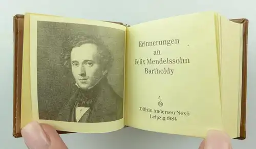 e9723 Minibuch Erinnerungen an Felix Mendelssohn Bartholdy Johann Christian Lobe