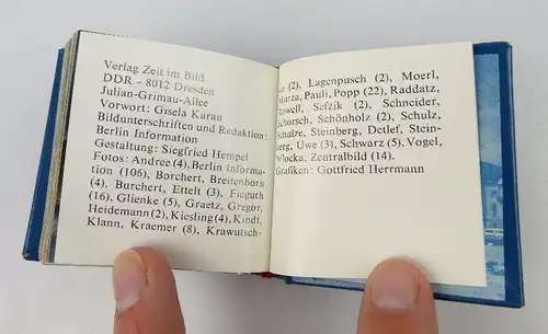 Minibuch: Berlin Hauptstadt der DDR Verlag Zeit im Bild bu0928