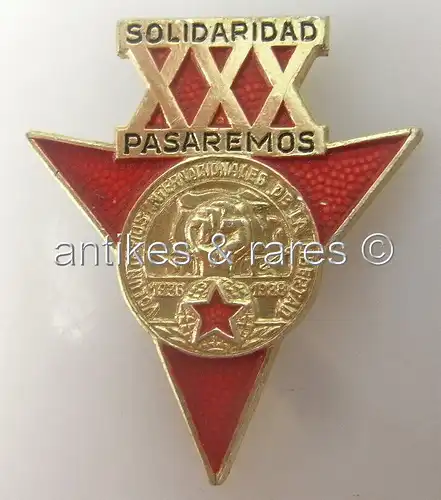 DDR Jubiläumsabzeichen, 30. Jahrestag Solidaridad Pasaremos