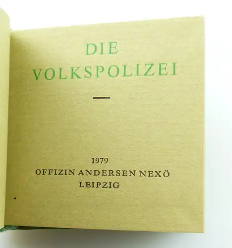 Minibuch : Die Volkspolizei  Graphischer Großbetrieb Leipzig 1979 /r678