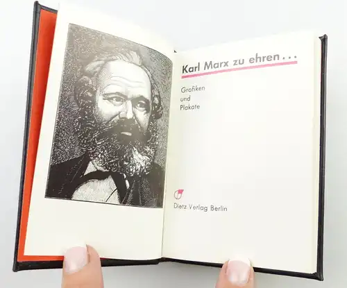 e11235 Minibuch Grafiken und Plakate Karl Marx zu Ehren Dietz Verlag 1983