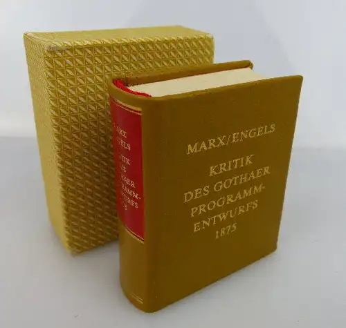 Minibuch Marx/ Engels Kritik des Gothaer Programmentwurfs 1875 bu0257