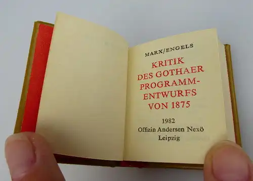 Minibuch Marx/ Engels Kritik des Gothaer Programmentwurfs 1875 bu0257