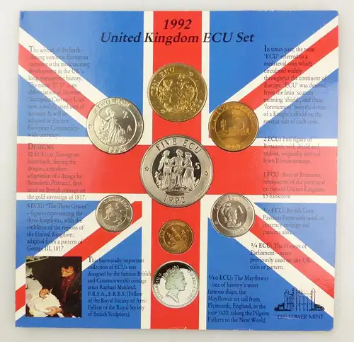 e10315 Münzsatz United Kingdom ECU Set 1992