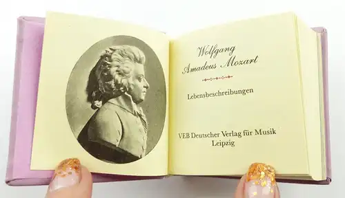 e11290 Minibuch Wofgang Amadeus Mozart Lebensbeschreibungen Irene Hempel