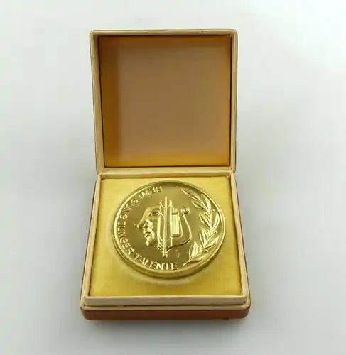 e9519 DDR Medaille Bewegung junger Talente Zentrale Feste JP FDJ goldfarben