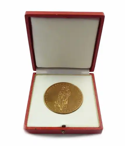 #e6980 Original alte Medaille Sowjetisches Ehrenmal Berlin Treptow DDR + Etui