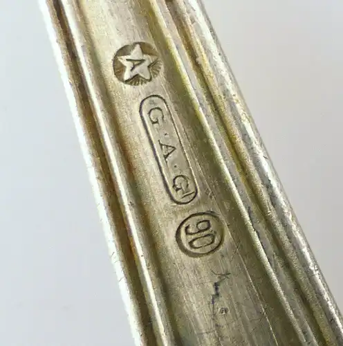 e9670 Versilberter Pastetenheber mit Rosen und Zuckerlöffel 90er Silberauflage
