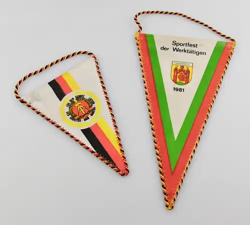 e12200 2 Wimpel 25 Jahre ASV 1981 und Armeesportklub Vorwärts Frankfurt Oder