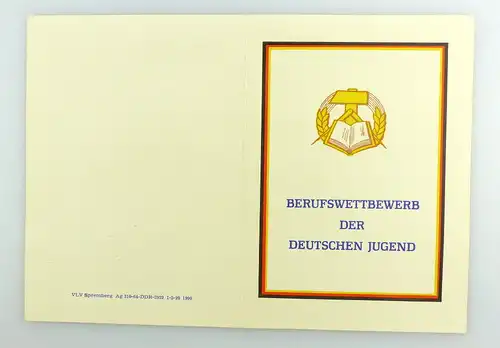 #e3411 Urkunde für Medaille in Bronze Deutsche Reichsbahn DDR 1963 verliehen