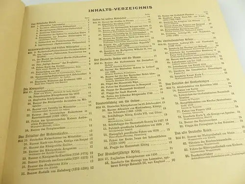 e12109 Sammelbilder Album 8 Historische Fahnen mit original Schuber selten