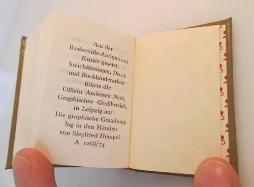 Minibuch Heinz Knobloch Rund um das Buch Offizin Andersen Nexö bu0189