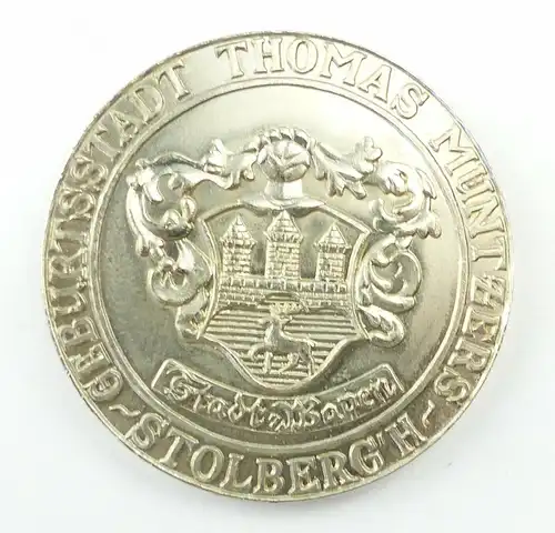 e10586 Medaille Stolberg Geburtsstadt Thomas Müntzer zum 500. Geburtstag