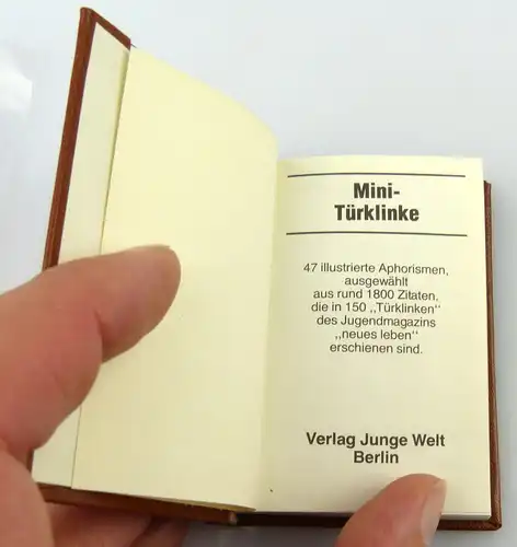 Minibuch: Mini Türklinke, Verlag Junge Welt Berlin 1987 / r043