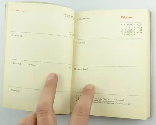 #e5916 Original Taschenkalender der Nationalen Volksarmee NVA Militärverlag 1968