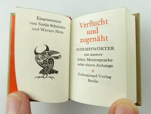 Minibuch: verflucht und zugenäht Sonja Schnitzler Werner Hirte e825
