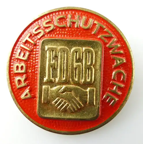 #e2045 Arbeitsschutz Wache FDGB goldfarben Abzeichen DDR