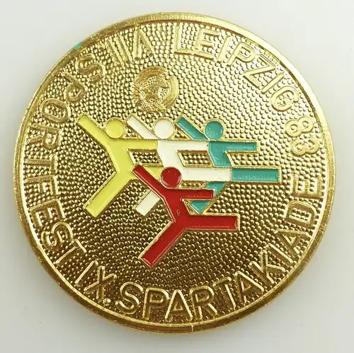 e11837 Alte Medaille Sportfest Leipzig Spartakiade 1983 in OVP DTSB DDR