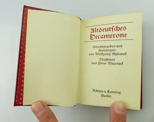 Minibuch: Altdeutsches Decamerone Rütten und Loening Berlin e247