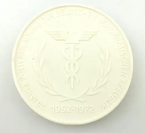 Meissen Medaille: 20 Jahre Zollverwaltung der DDR 1952-1972 e1603