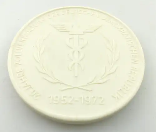 Meissen Medaille: 20 Jahre Zollverwaltung der DDR 1952-1972 e1603