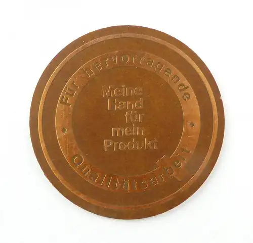 e10166 Medaille für hervorragende Qualitätsarbeit VEB Kranbau Eberswalde DDR