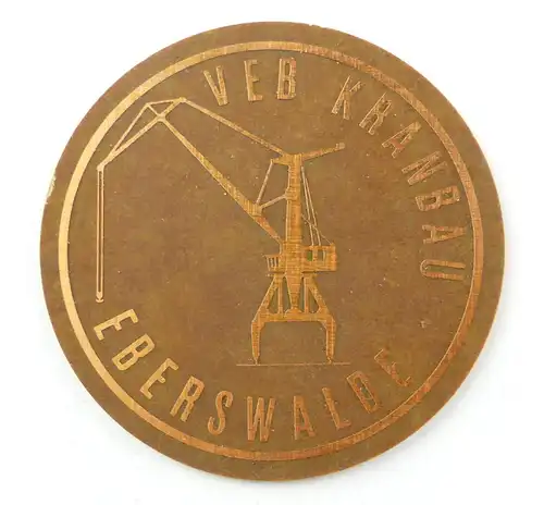 e10166 Medaille für hervorragende Qualitätsarbeit VEB Kranbau Eberswalde DDR