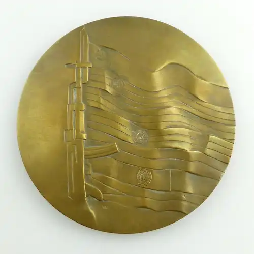 e11856 Original alte Medaille aus Bronze Waffenbrüderschaft in OVP Warschau