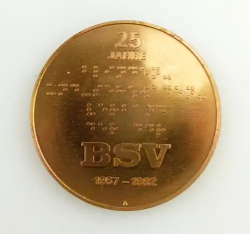 e11804 DDR Medaille 25 Jahre Blinden und Sehschwachenverband 1982 BSV