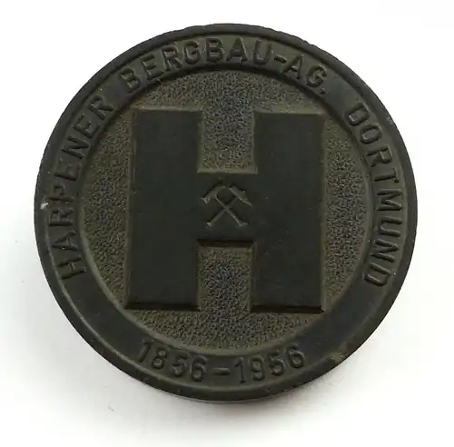 e11664 Brosche Pin Nadel 100 Jahre Harpener Bergbau AG Dortmund 1856 bis 1956