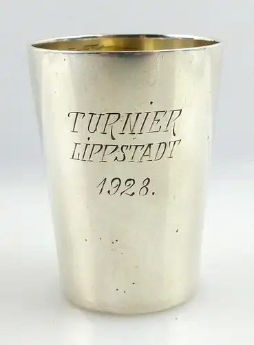 Original alter Schnapsbecher /Wodkabecher aus 800 (Ag) Silber 1928 e1313