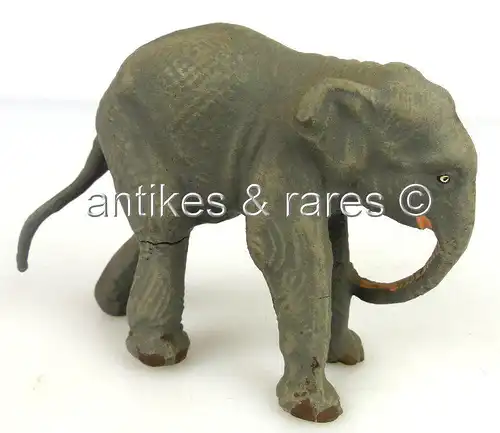 Altes Lineol Tier Elefantenbaby Elefant (linol072)