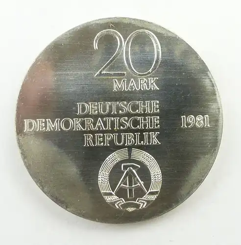 e11261 DDR 20 Mark Silber Münze Freiherr von Stein 1981