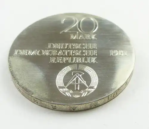 e11261 DDR 20 Mark Silber Münze Freiherr von Stein 1981