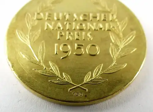 Nationalpreis der DDR von 1950 aus 750 er Gold vgl. Band I Nr. 25 c, Orden3335