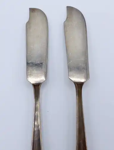 e11901 2 versilberte Vorlegemesser von Wellner 90er Silberauflage