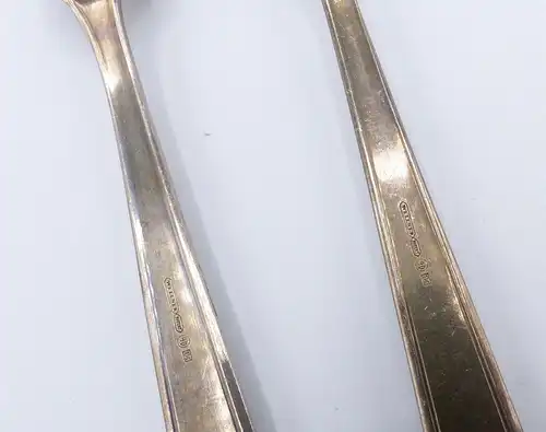 e11901 2 versilberte Vorlegemesser von Wellner 90er Silberauflage