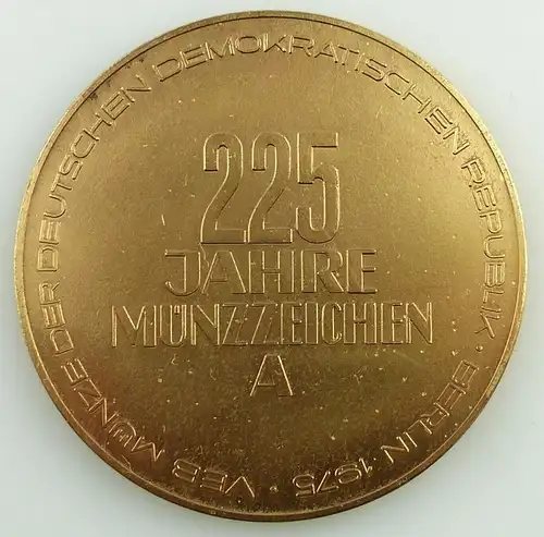 e11843 Original alte Medaille 225 Jahre Münzzeichen A Berlin 1975