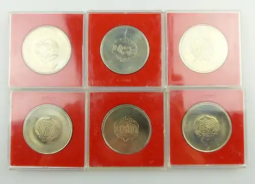 e11455 6 alte Medaillen DTSB der DDR Turn und Sportfeste
