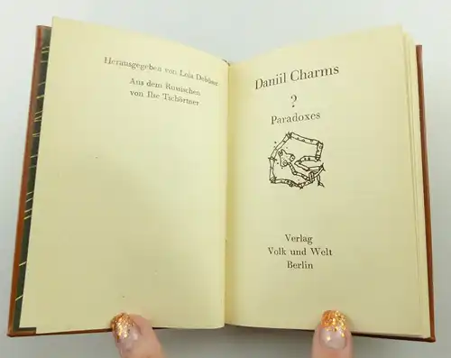 e11295 Minibuch Daniil Charms Paradoxes Verlag Volk und Welt Lola Debüser