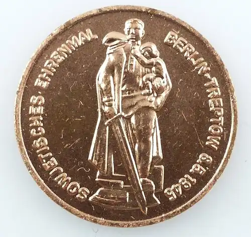 e11028 Medaille Berlin Treptow Sowjetisches Ehrenmal 1945 Lenin Denkmal 1970