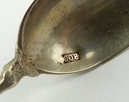 e10207 Alter Kaffeelöffel aus 800er Silber mit Schriftzug Istanbul Sammlerlöffel