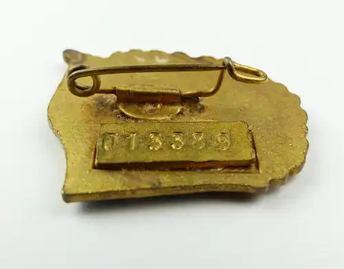 e10063 DDR Abzeichen für gutes Wissen 1955 mit Verleihungsnummer goldfarben