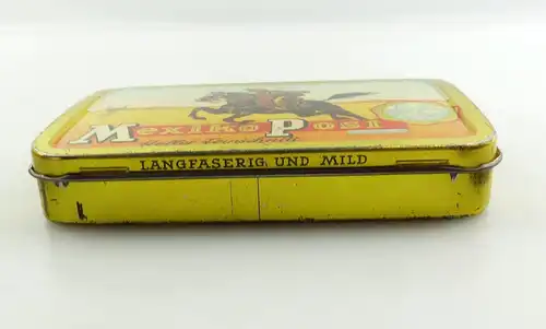 e9578 Alte Tabakdose Blechdose Mexiko Post Fritz Hempelmann Bünde Westfalen
