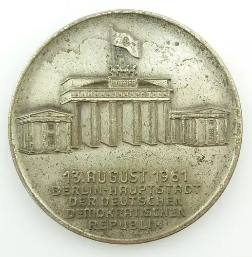 e9571 Original alte Medaille 13 August 1961 DDR Brandenburger Tor