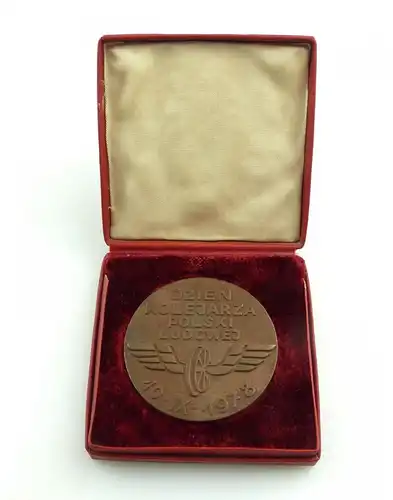 #e8473 Alte Medaille Dzien Kolejarza Polski Ludowej 1978 Tag des Eisenbahners