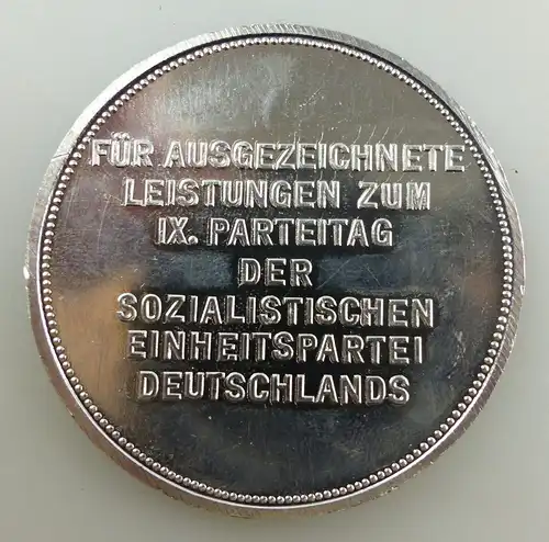 Medaille: SED ausgezeichnete Leistungen zum IX. Parteitag der DDR, Orden3354