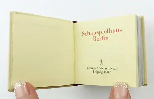 #e7324 Minibuch: Schauspielhaus Berlin Offizin Andersen Nexö Leipzig 1987