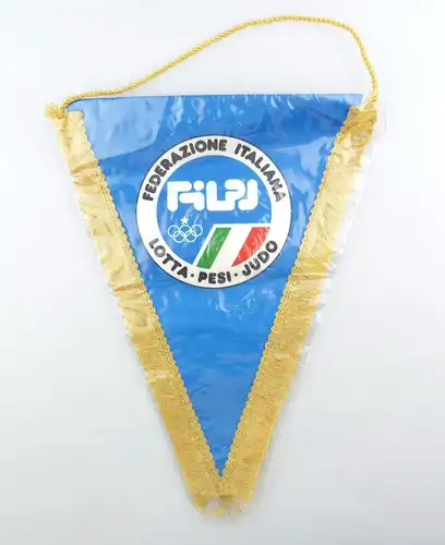 #e6263 Original Wimpel aus Italien Federatione Italiana Lotta Pesi Judo