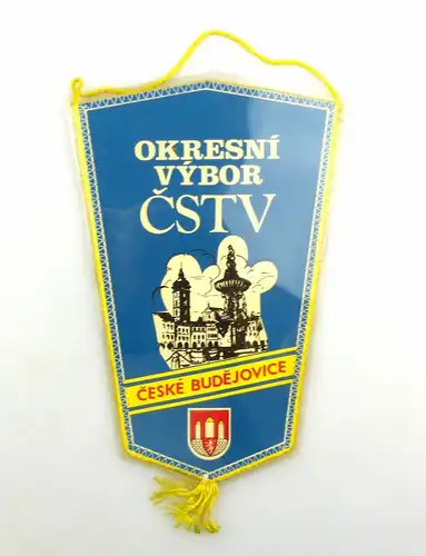 #e6240 Alter Wimpel Tschechien Okresni Vybor CSTV Ceske Budejovice
